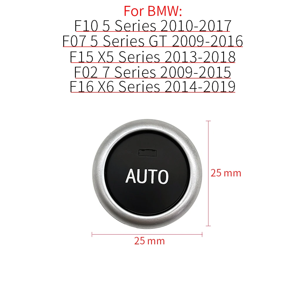 For BMW F10 F06 F07 F02 Car Rear Air Conditioner A/C Rotation Climate Control Knob Button Cover  Accessories For 5 6 7 Series