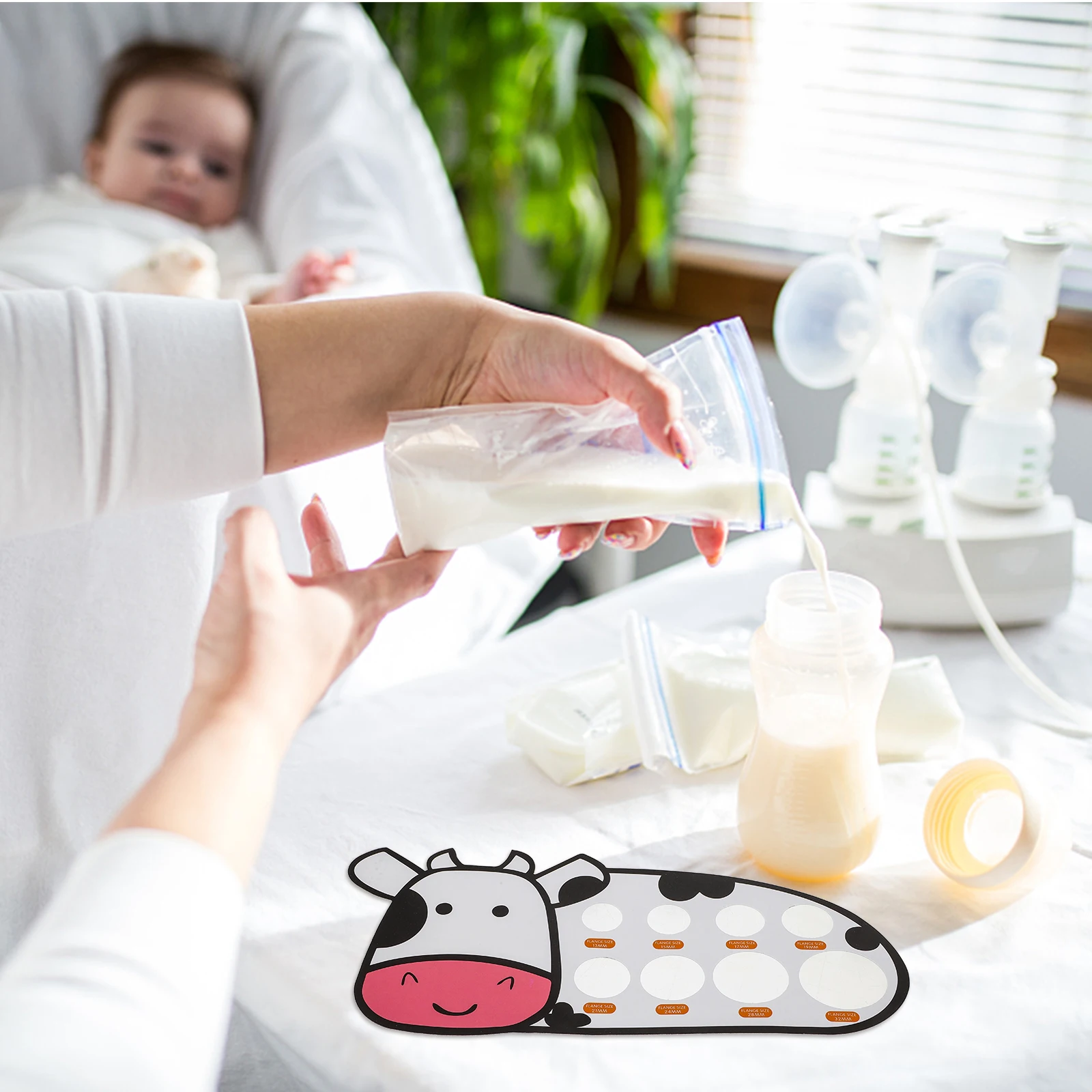 

Measurement Tool for Flange Sizing Kit Clear Measuring Card Portable Easy to Use Breast Accessories