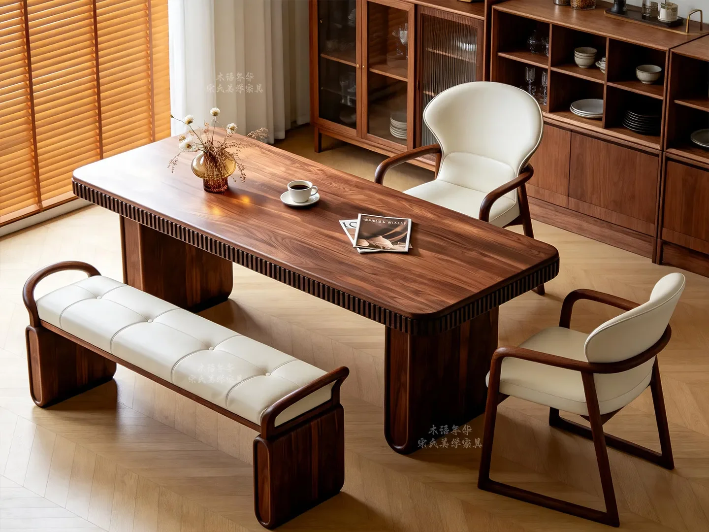 Table Home Study Living Room Bedroom Eating Solid Wood Rectangle Writing Workbench Long Computer Desk