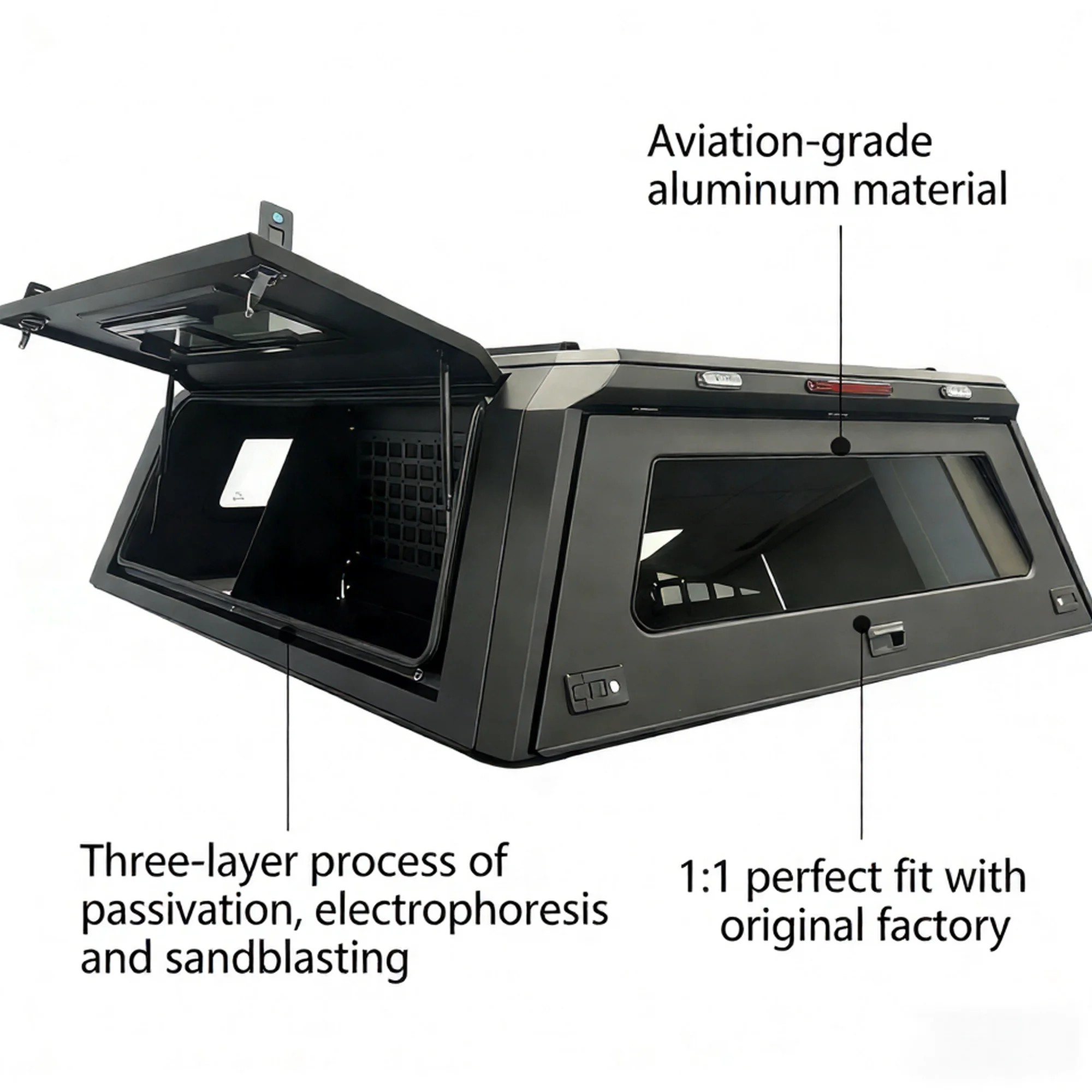 Fast Delivery Travel Pickup Cap Dustproof Impact-Resistant Cover for Volkswagen Amarok & CHEVY SILVERADO (Pop-Up + Side Step)