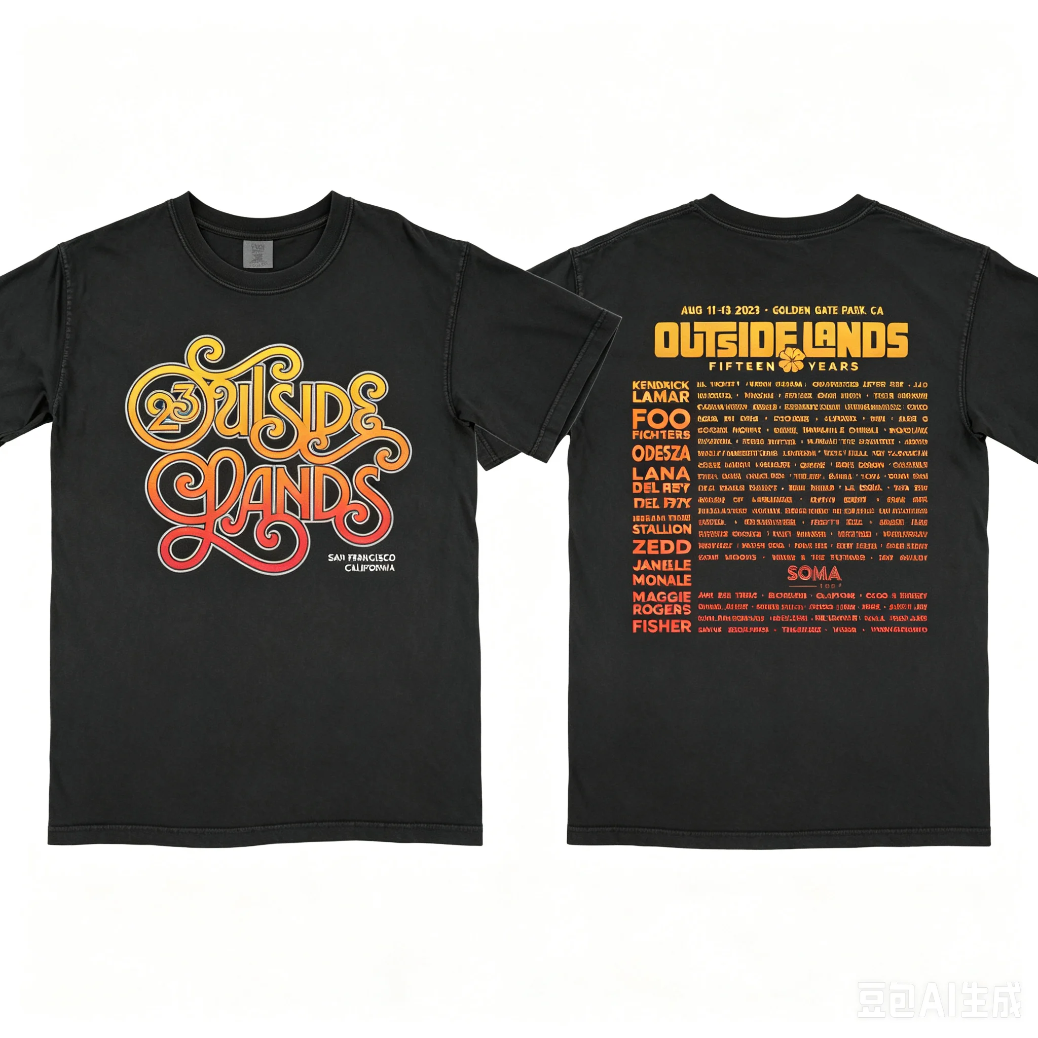 Outside Lands Music Festival Vintage T-Shirt, 2026 Lineup Retro Graphic Tee, Unisex Loose Fit Concert Cotton Merch