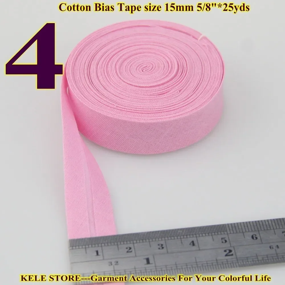 100% Cotton Bias Tape,size:15mm,width:5/8\