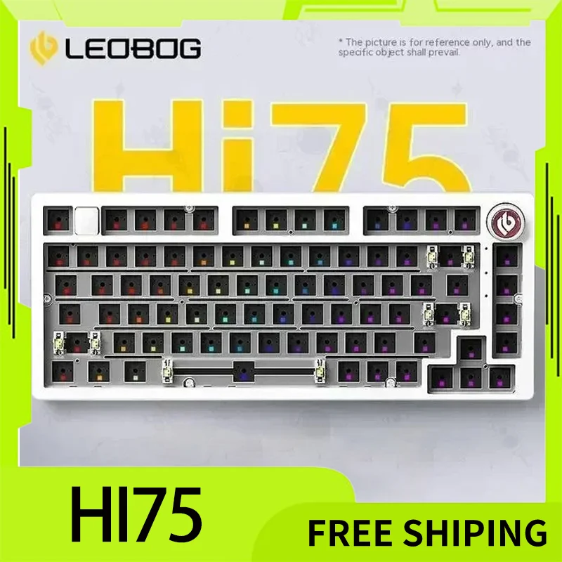 

Leobog Hi75 Wired Keyboard Kit Aluminium Alloy Gaming Hot Swap Rgb Gasket Usb Customization For Gamer Office Desktop Gift