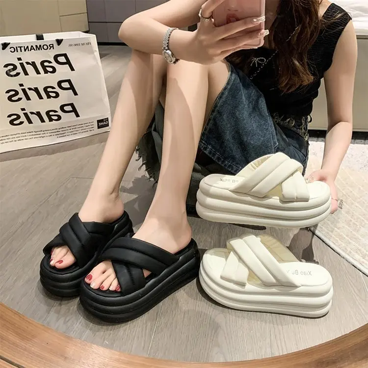 Slippers Women Summer Wear 2024 New Platform Platform Sandals for Women Summer Sandals