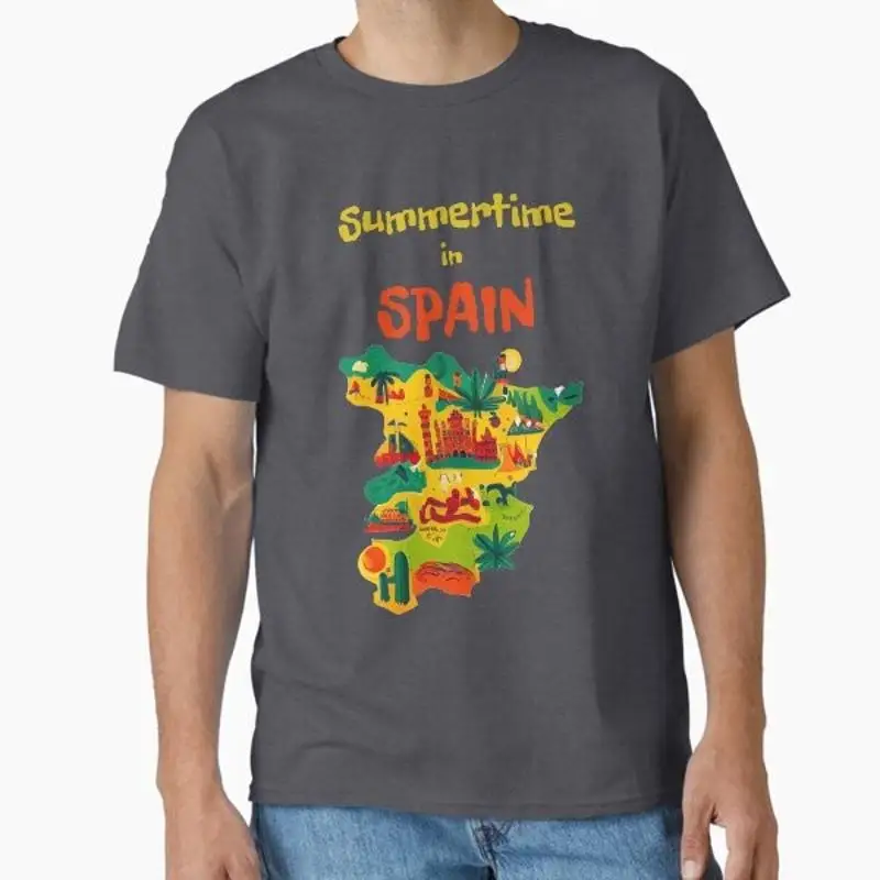 Camiseta clásica de verano en España, fabricada en EE. UU., Australia, talla S 2XL