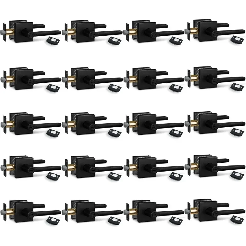 

(20 шт., дверной рычаг для кровати/ванной комнаты для конфиденциальности, ручка замка для внутренней двери в ванной комнате и состаренного матового черного цвета