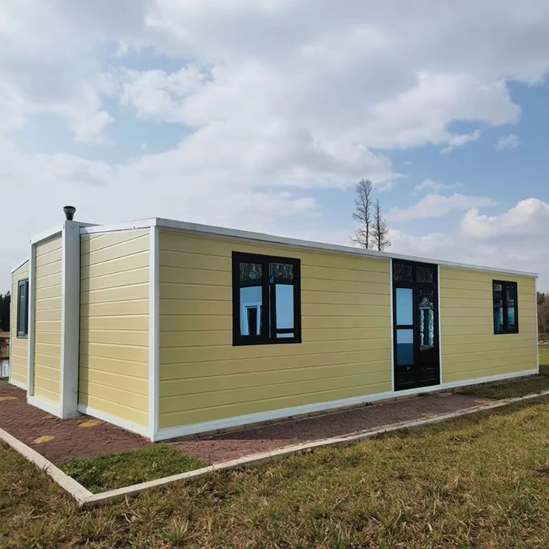 Luxury 20ft /40ft Steel Sandwich Panel Container Houses, 2-bedroom Expandable Prefabricated Houses, Tiny Homemade Houses