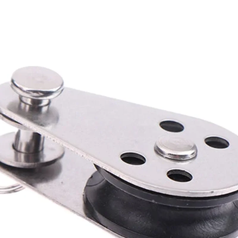 Block Rope Runner Kayak Boat Parts 25mm 304/316 Stainless Steel Pulley Single Wheel Load Bearing Swivel Lifting Rope Pulley