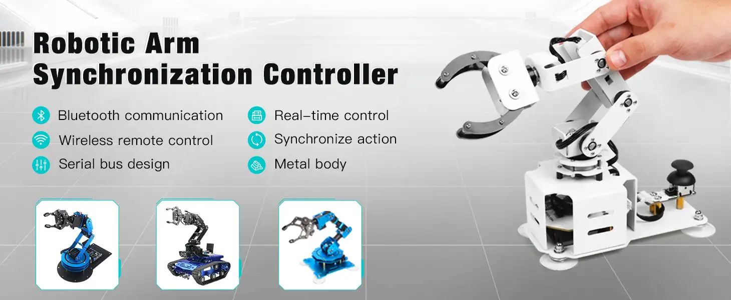 Hiwonder Programming Real-time Control Robotic Arm Synchronization Controller for Robot