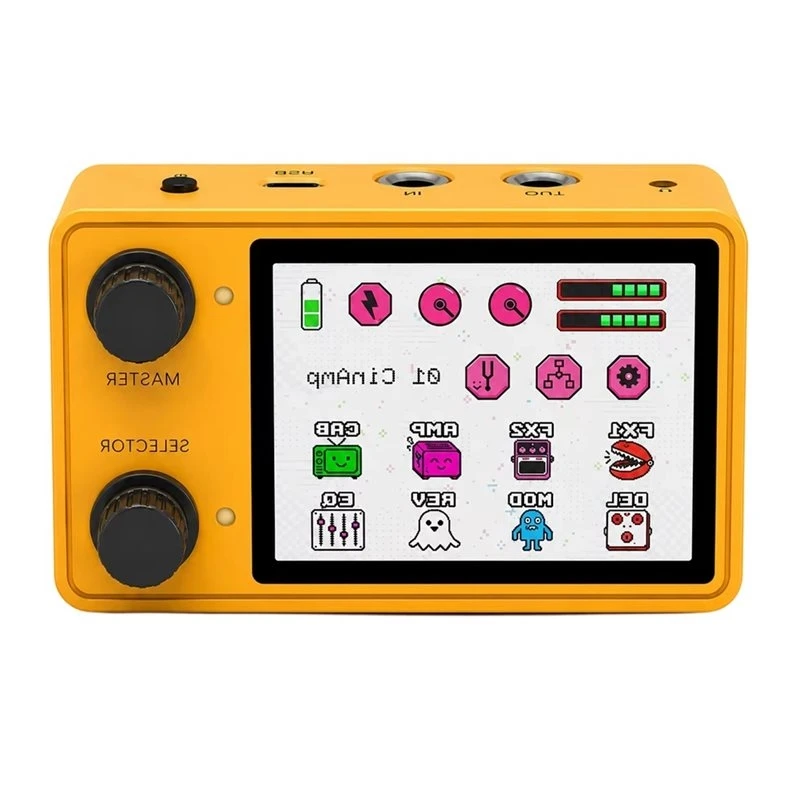 ABXI Guitar Pedal 2.4" Display NAM A2/IR Ready 30 AMP + 30 CAB 64 Presets Bluetooth MIDI OTG