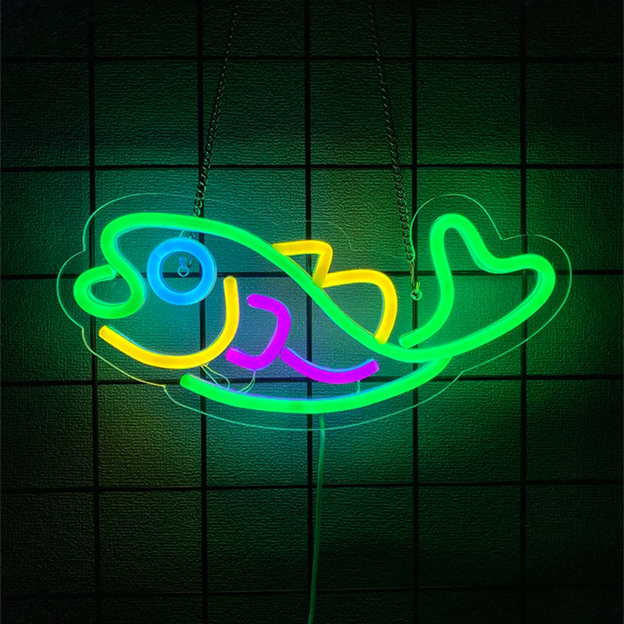 ป้ายไฟนีออนรูปปลาสำหรับตกแต่งผ - Aquarium Fish Restaurant บทวิจารณ์และราคา