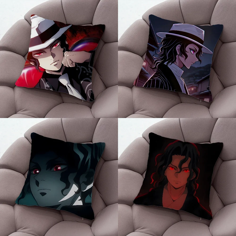 

Kibutsuji Muzan Pillow Case Pillow Case Living Room Sofa Cushion Cover Suitable For Home Bedroom Room Decoration