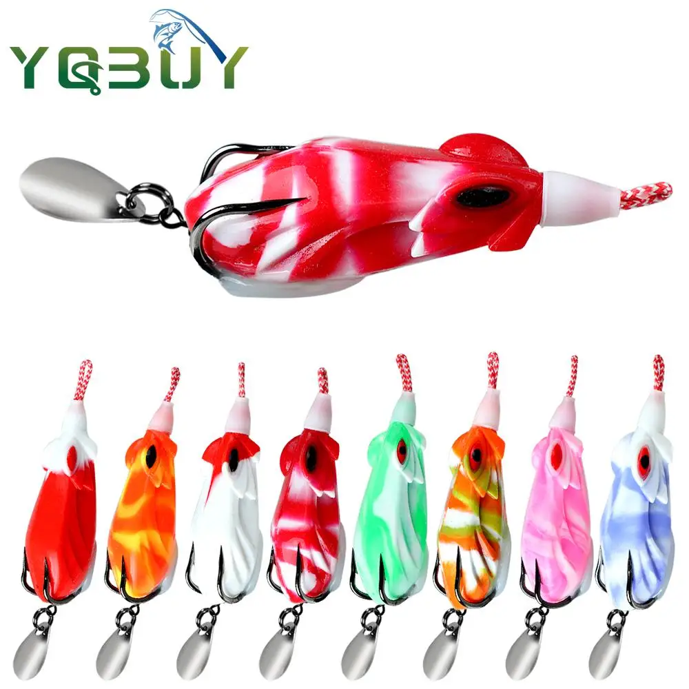 1pc soft frog lure for fishing 10g/14g soft bait lure with blood trough hook