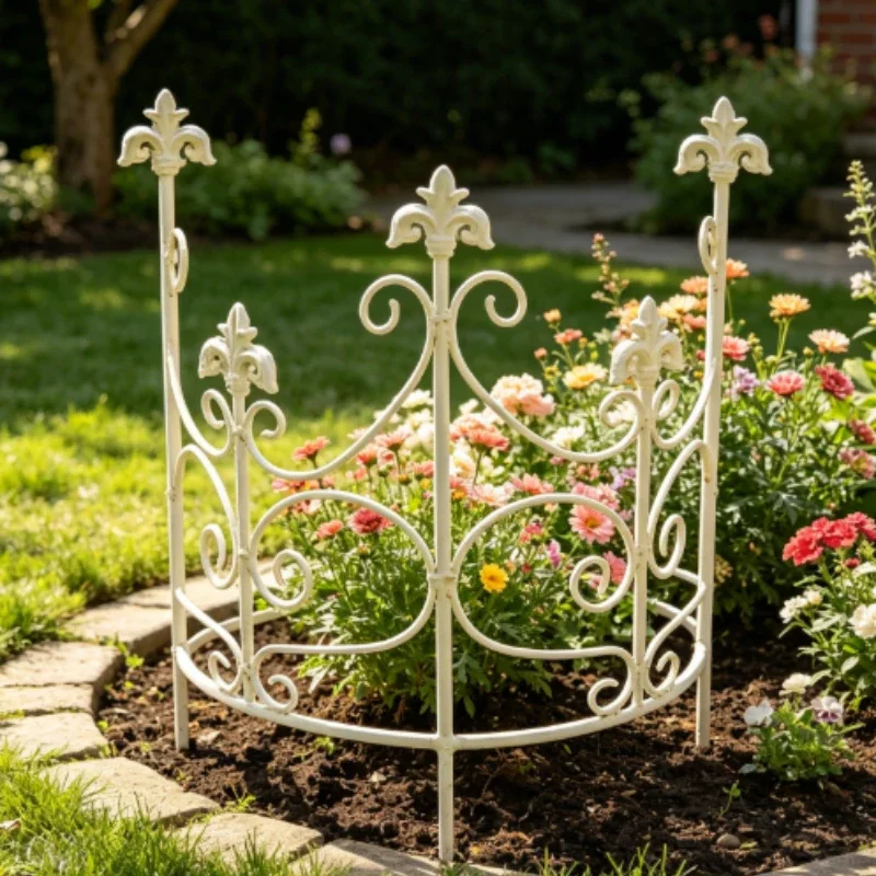 Outdoor Horticulture Plant Climbing Frame Home Balcony Flowerpot Embellish Fence European Style Ironwork Courtyard Decoration