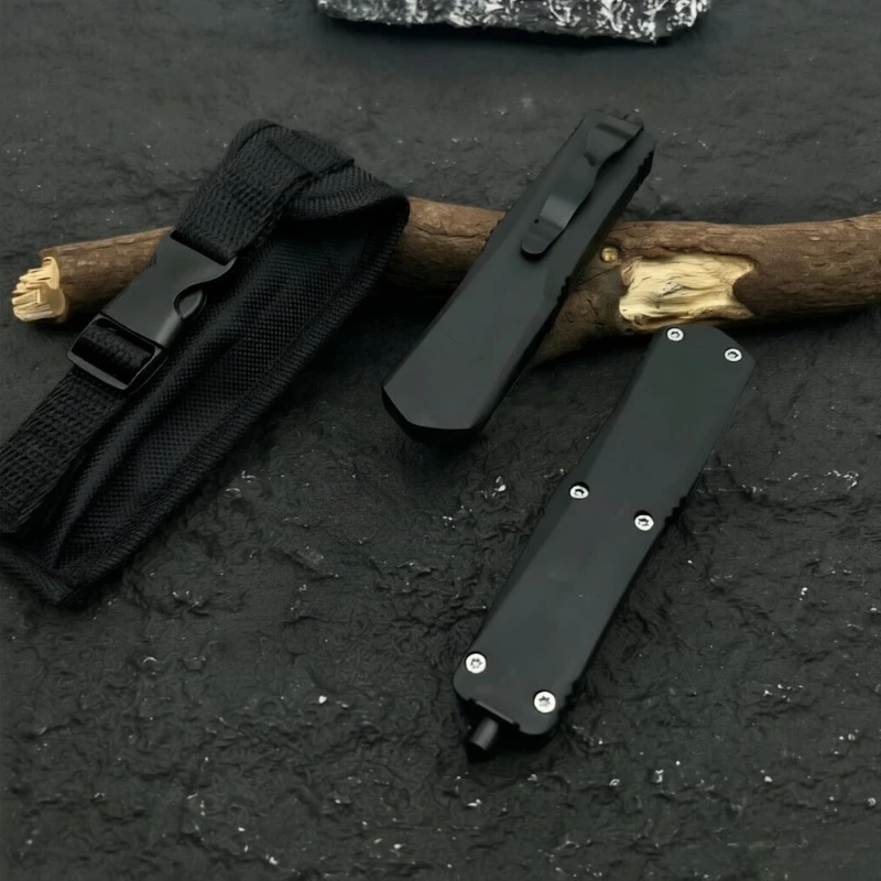 Outdoor Tool Handle Aluminum Alloy Replacement Part with Steel Blade Insert DIY Hardware Accessory for Camping Hiking Gear