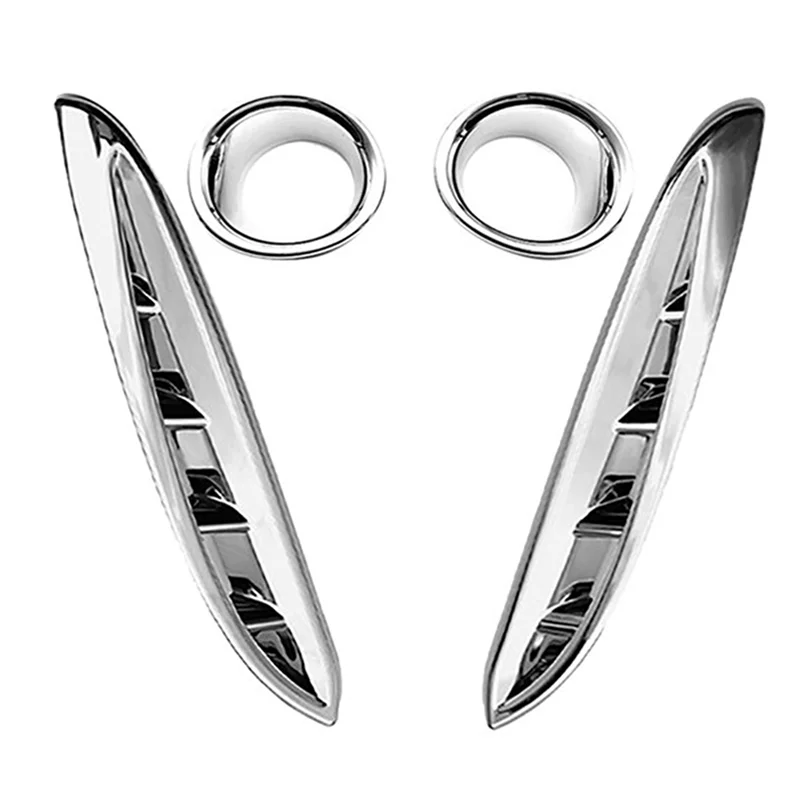 

New Car Front Fog Lights Cover Frame Trim Silver ABS Automotive Supplies For Toyota Harrier Venza 2020 2021
