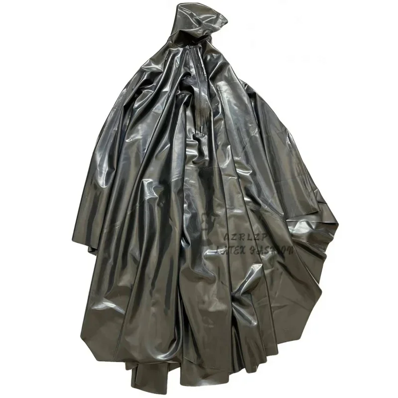 Sexy Latex Long Cloak Multi-Function Waterproof Raincoat