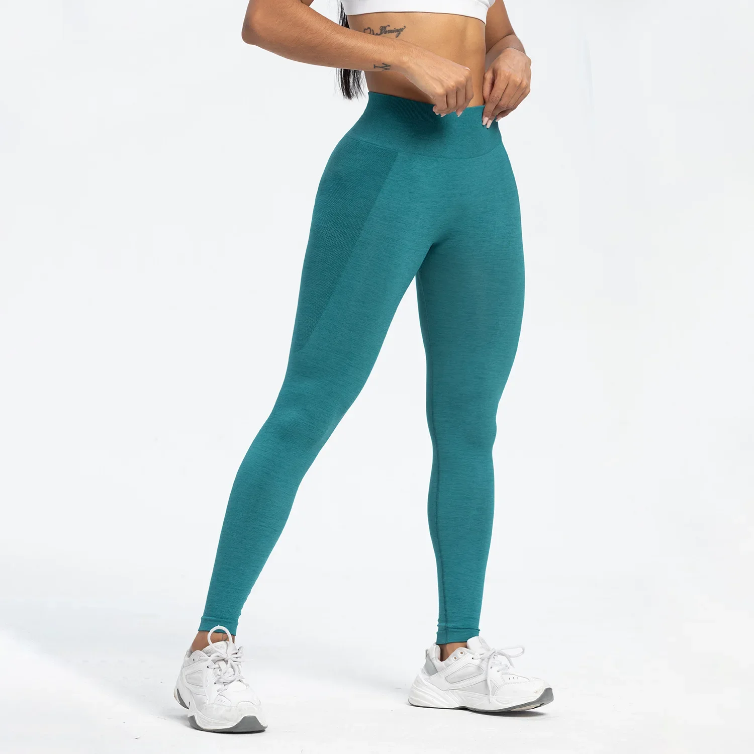 

VEQKING Fat burning sports pants for women, high waisted seamless compression, hip lifting, running, yoga dual-use peach pants