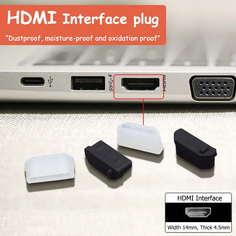 HDMI 인터페이스 방진 플러그 노트북 방진 스토퍼 노트북 범용 먼지 플러그 컴퓨터 포트 방수 커버, 1-20 개