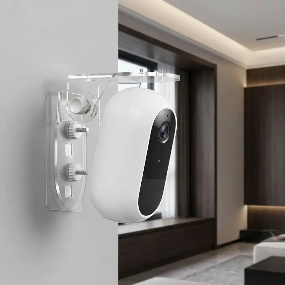 Acrylic Video Surveillance Camera Mount Upside-Down Mount L Shape Security Camera Brackets Adjustable-angle Drill-Free Fixer