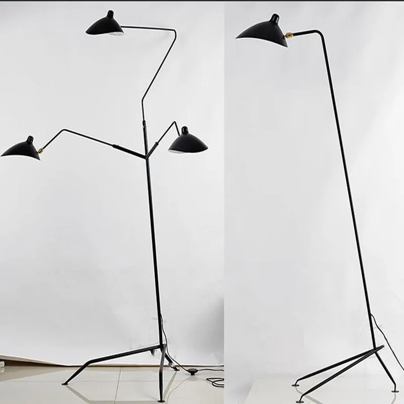 

Nordic Serge Mouille Floor Lamp Designer Spider Floor Lamps For Living Room Bedroom Study Decor Light Iron Tripod Standing Lamp