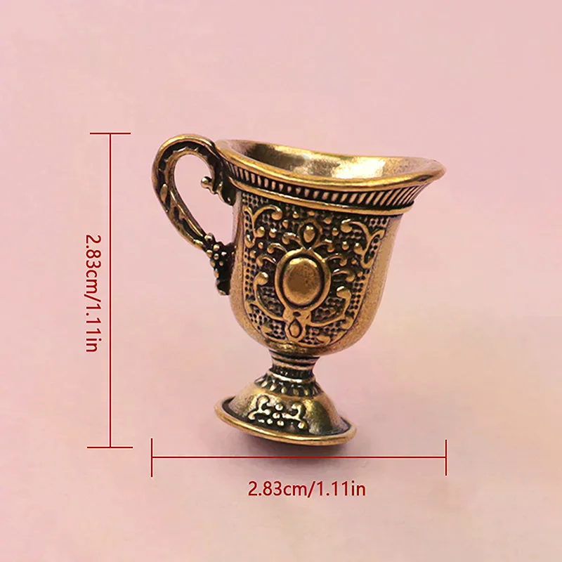 Antique Keychain Home Decoration Gift Small Copperware Buddha Tea Set Copper Teacup Brass Pendant Living Room Crafts