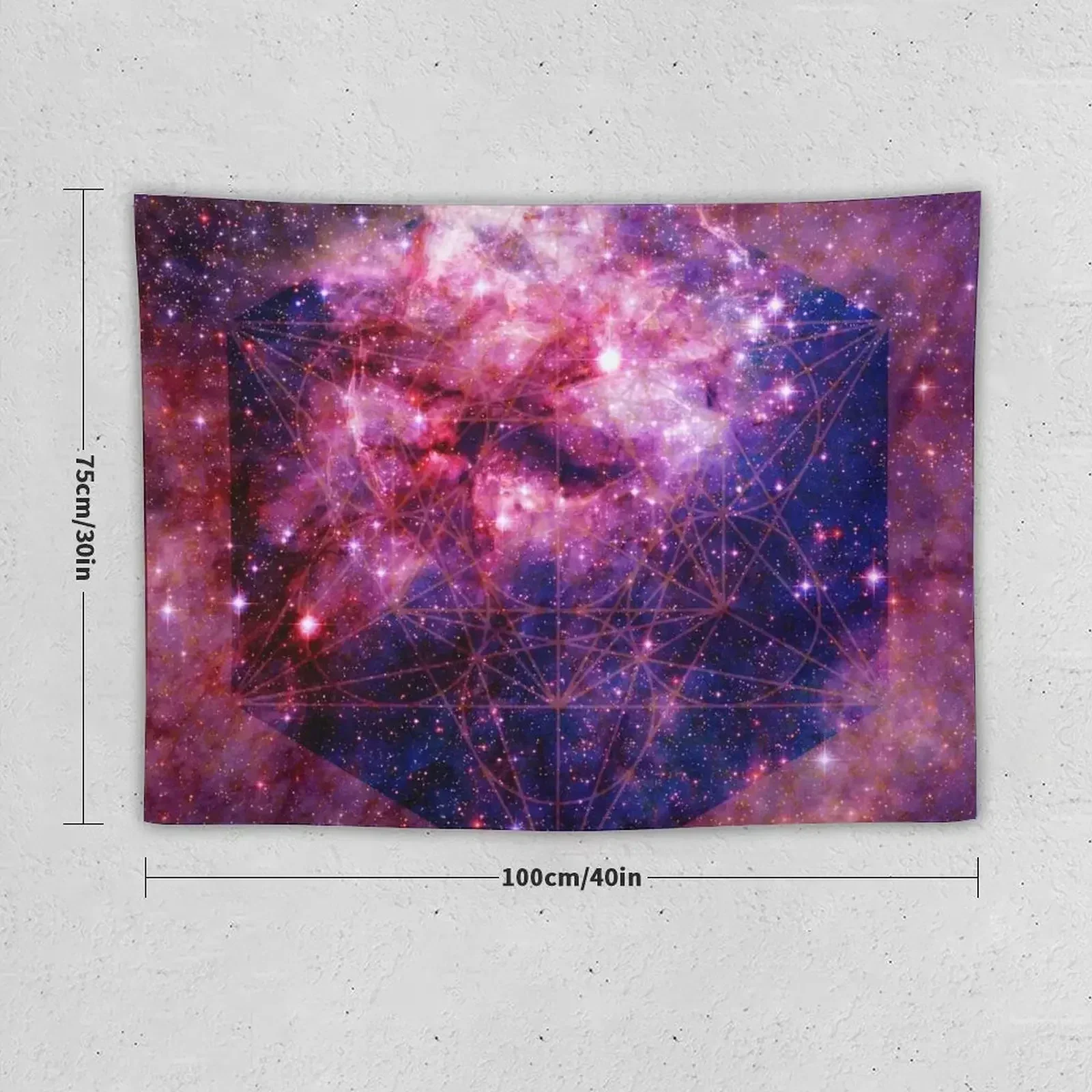 Tarantula Nebula Double Metatron's Cube [Mew] Tapestry Cute Decor Home Decorations Aesthetic Wall Deco House Decor Tapestry