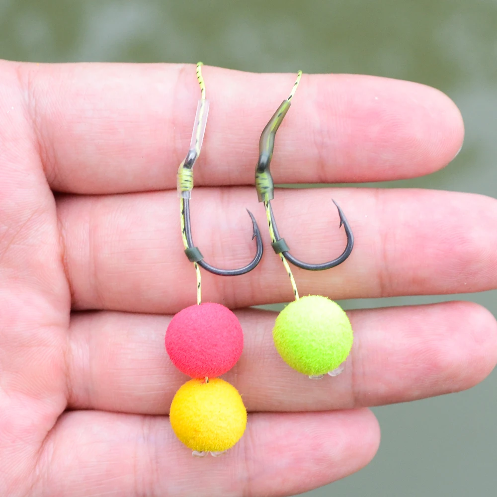 50Pcs Carp Fishing Barbed Hook High Carbon Steel Ring Eye Fishhook 8007 size 2468