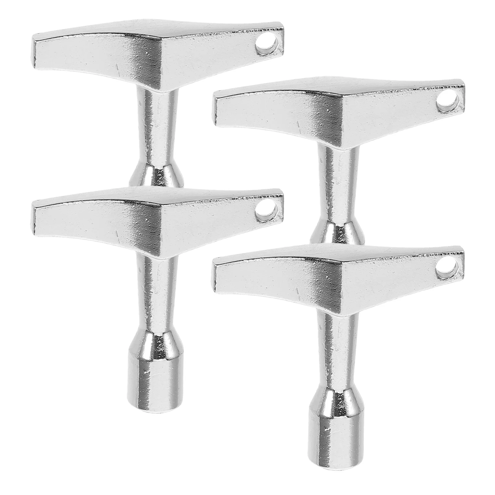 4pcs Key Accessories Silver Heavy Duty Tuning Wrench For Acoustic Electronic Drum Kits Aluminum Drum Tuner Tool Percussion