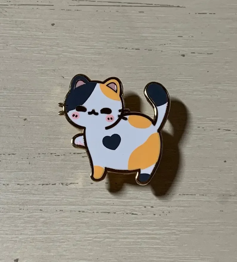 RETIRING - Cute Calico Cat   Enamel Pin  pins for backpacks  broches