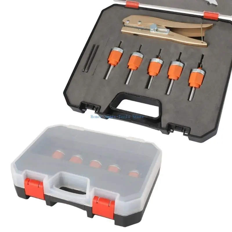 

K43C 5/6Pcs Countersink Drill Bit Set Adjustable Depth Countersunk Drill Hole Opener Woodworking Tool Countersink Accessories