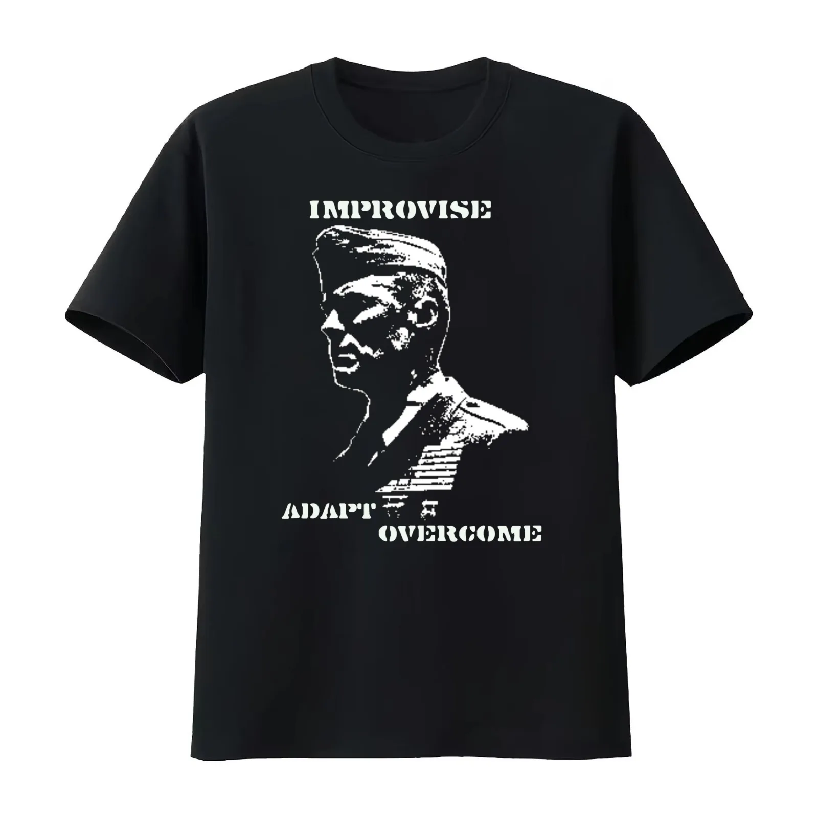 IMPROVISE.ADAPT.OVERCOME.-Gunny Highways Mantra. T-Shirt Summer Casual Cotton Tee Oversized Streetwear Tops Unisex Men Women