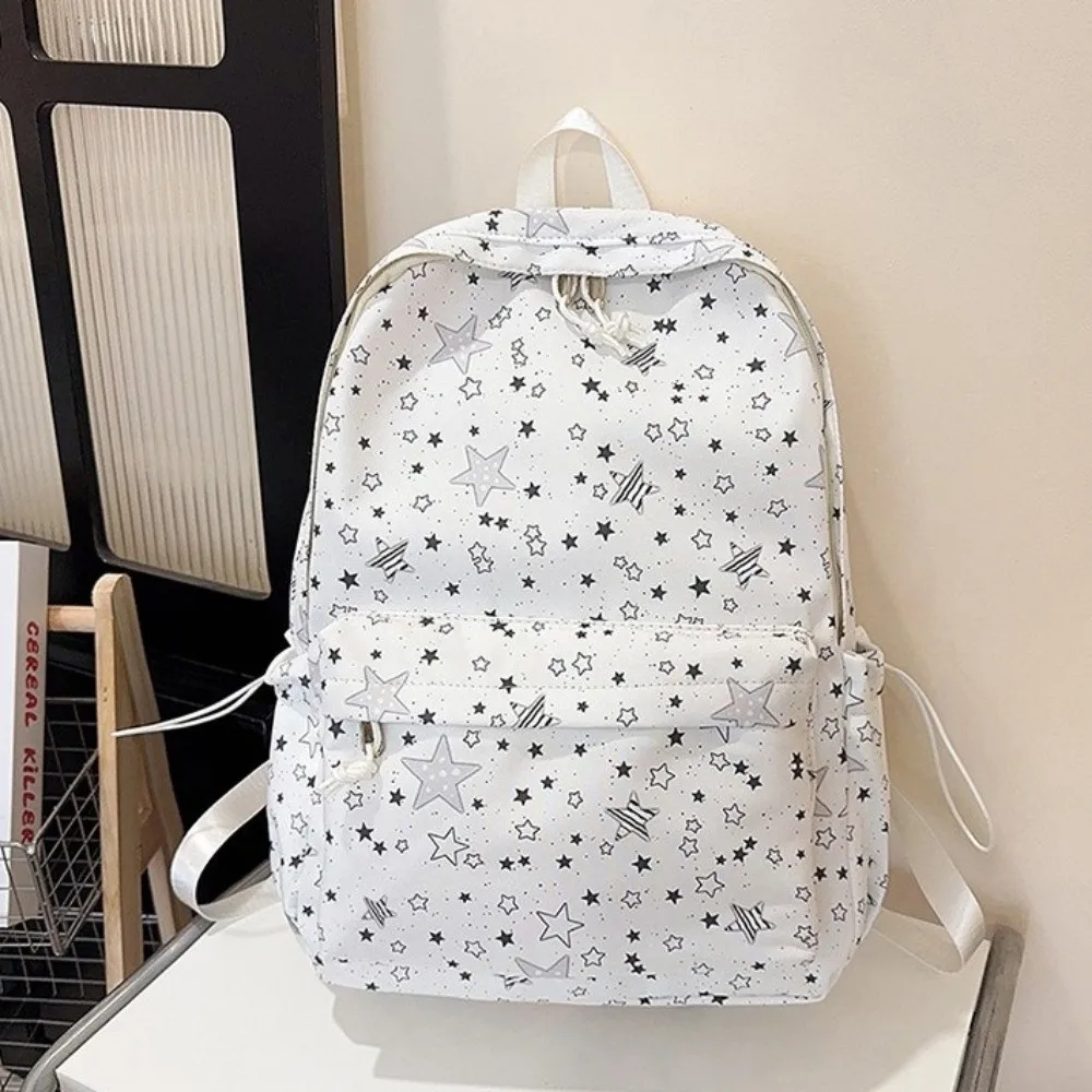 Starry Sky Star Backpack Print Lightweight Nylon Backpack Large Capacity Shoulder Bag Students School Bag