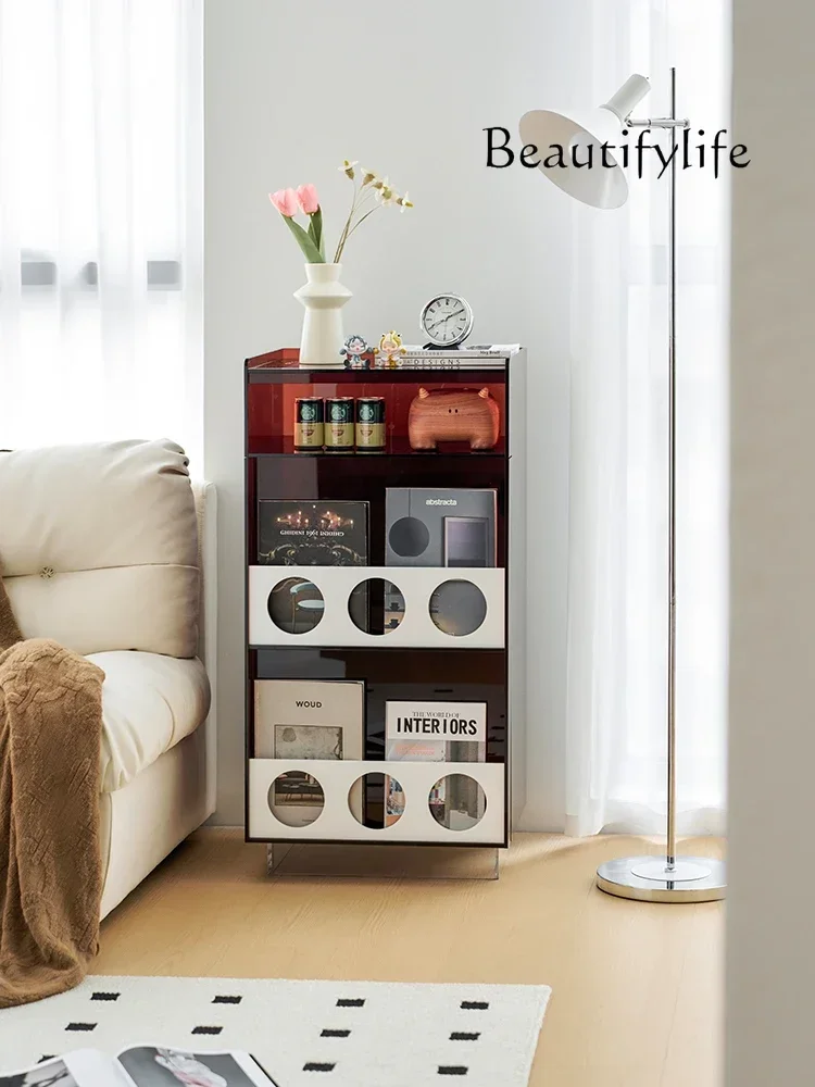 

mobili per il soggiorno Acrylic living room sofa side light luxury storage small apartment dining side entrance cabinet medieval