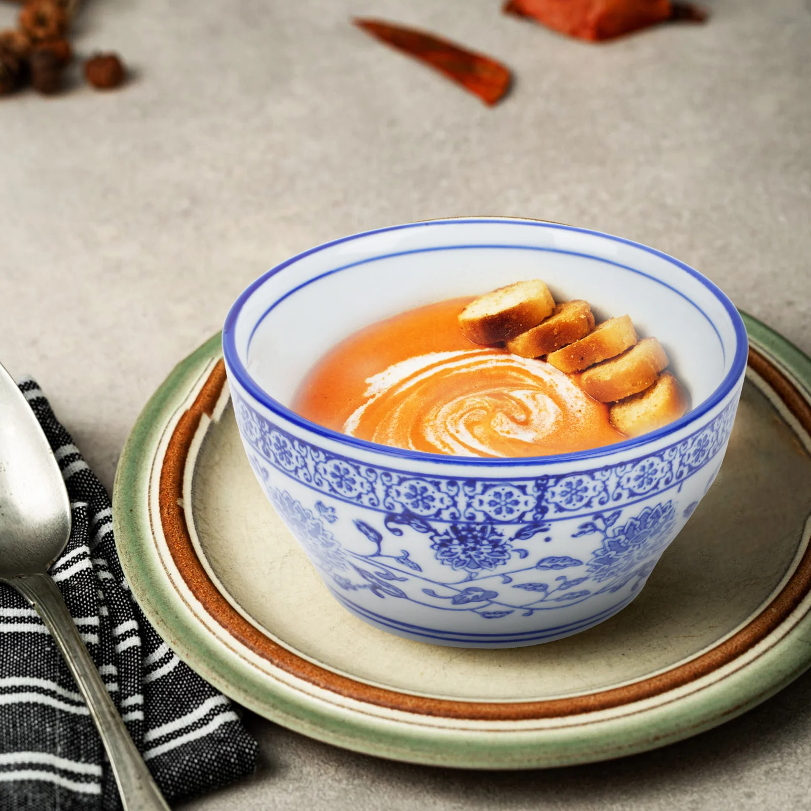 

Ceramic Retro Style Soup Stew Bowl No Lid High Temperature Resistance Kitchen Household Fast Heating Cooking Bowl Without Lid