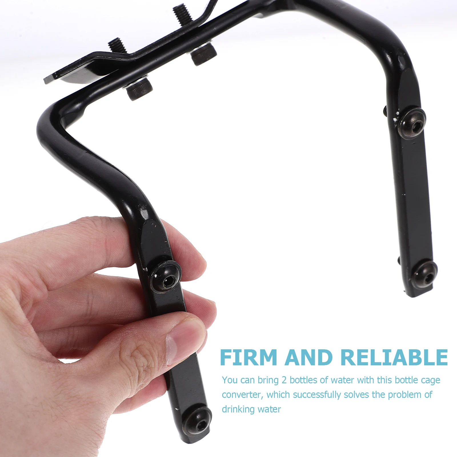 

Bike Water Bottle Cage Adapter Aluminum Alloy Thickened Double Kettle Rack Converter for Cycling Water Bottle Holder