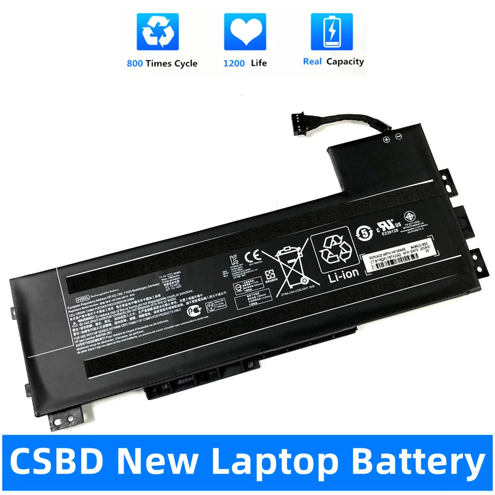 Hp,zbook 15 g3 g4,シリーズHSTNN-DB7D 808398-2c2 808398-2c1 HSTNN-C87C-005 808452 v 90wh用のラップトップバッテリー,新しいv09xl,11.4