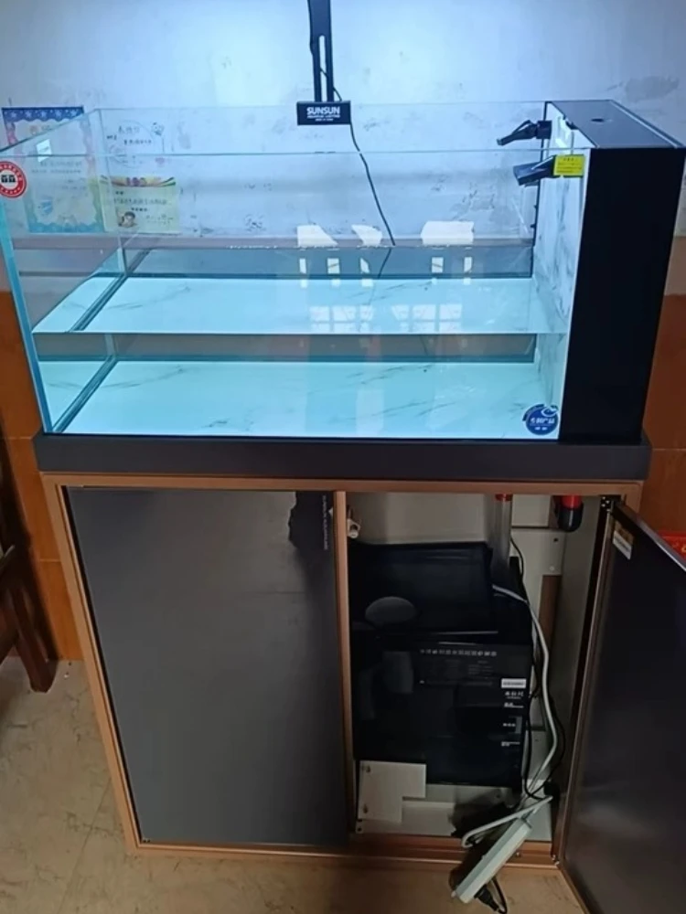 

b7- Ecological Stream Tank Fish Native Tank Fish Tank Living Room Ultra-clear Glass Bottom Filter