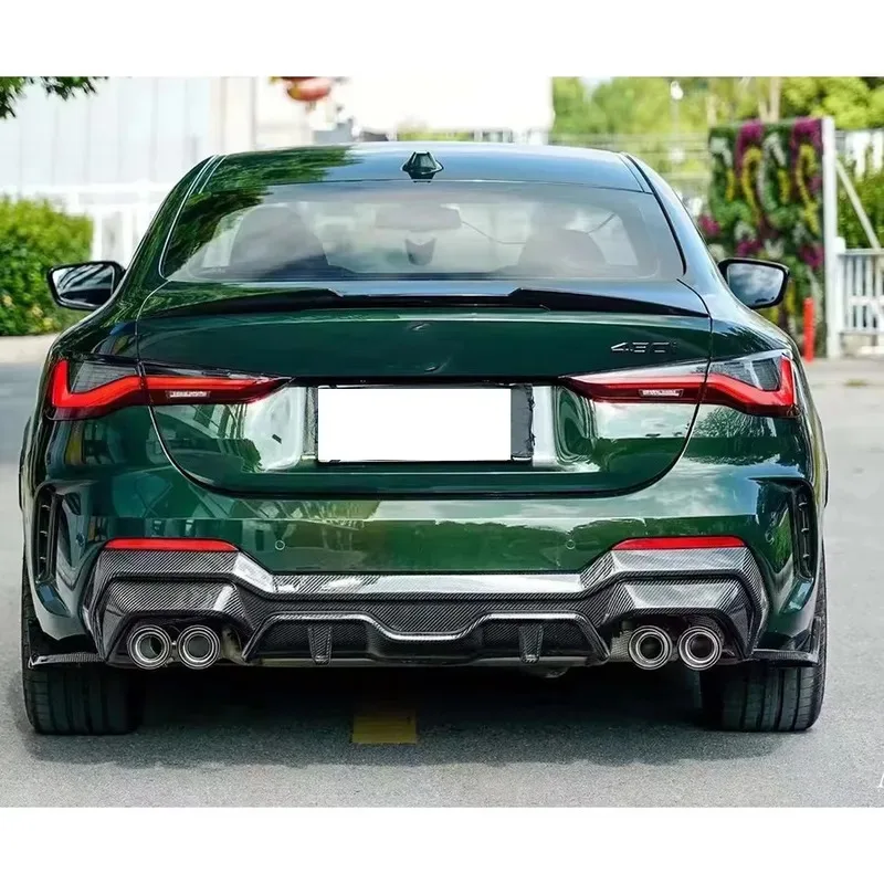 For BMW 4 Series G22 G23 Carbon Fiber Diffuser Car Rear Bumper Diffuser Rear Splitters Spoiler Back lip body kit