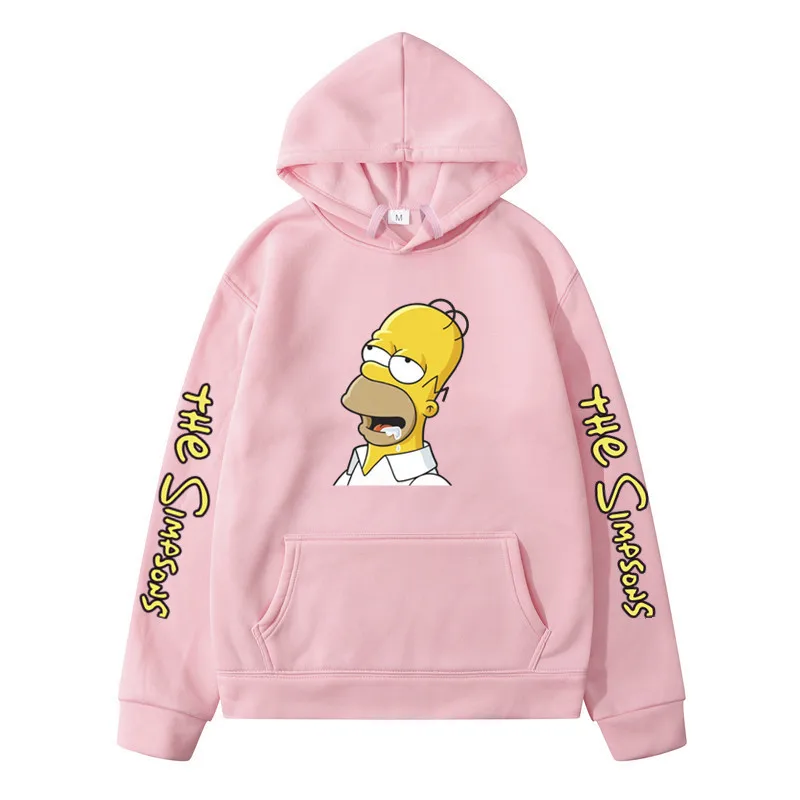 New The Simpsons Hoodie Anime Neighborhood Men\'s Outdoor Casual Long-sleeved Sweater Fashionable Personalized Hooded Sweatshirt