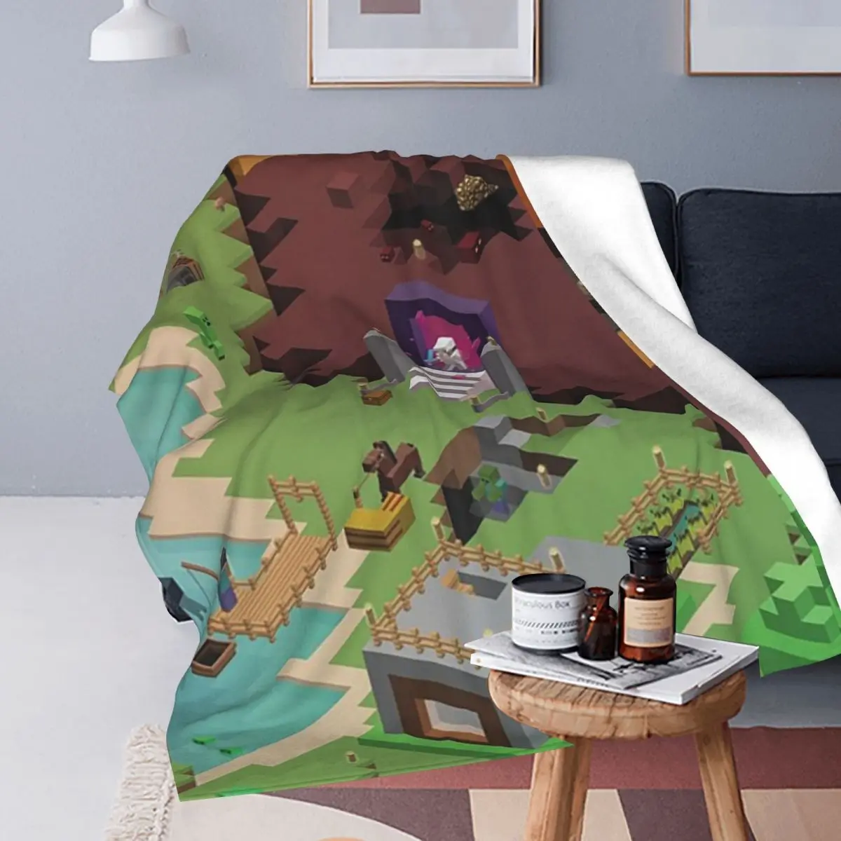 Exploring New Worlds Blanket Soft Warm Flannel Throw Blanket Plush for Bed Travel Home Sofa