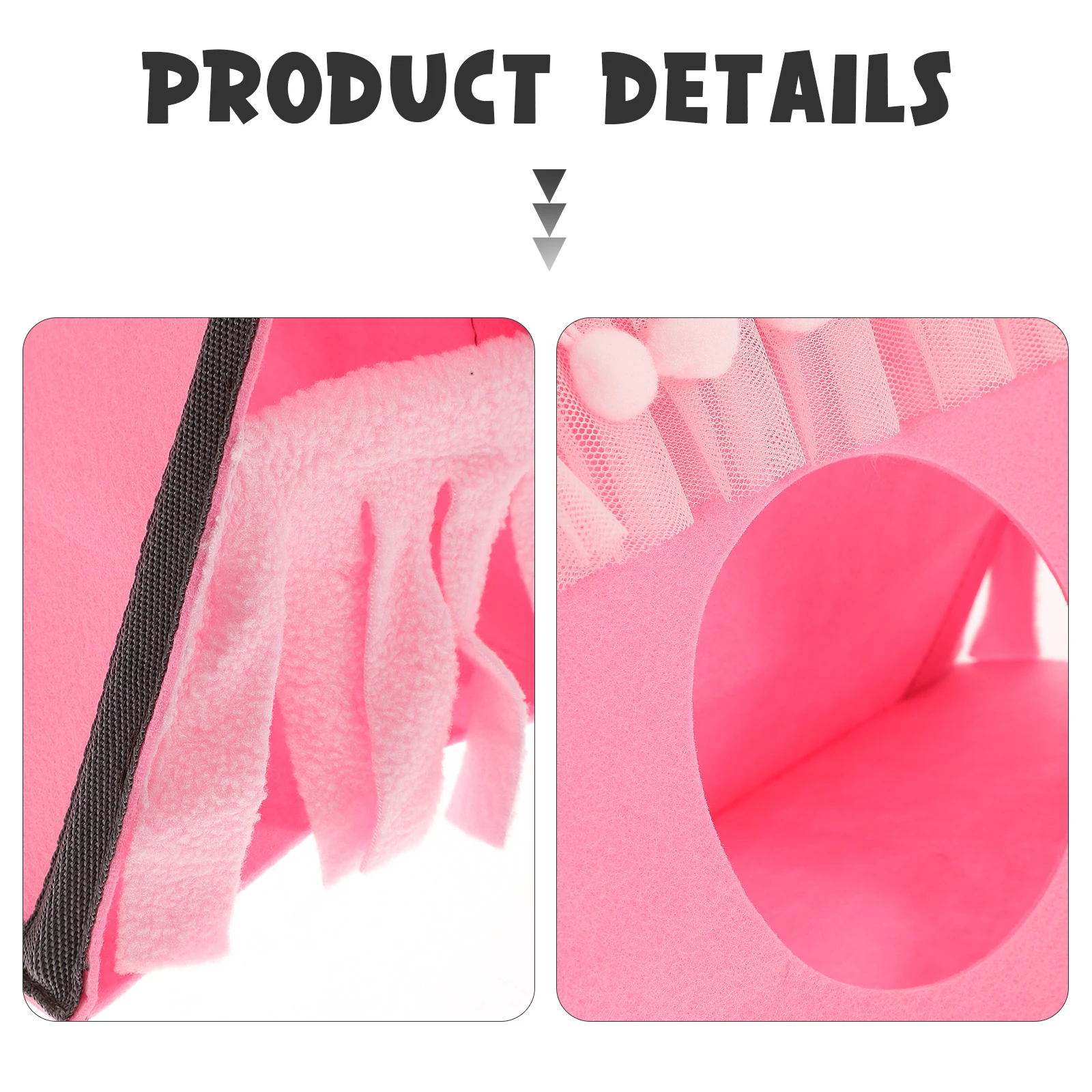 

Hamster Accessory Small Pet Sleeping House Guinea Pig Warm Bed Felt Wood Safe No Odor Foldable Design Space Saving