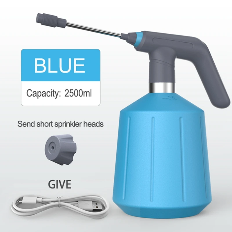 A17Z 2.5L Electric Plant Spray Bottle Automatic Watering Fogger USB Electric Sanitizing Sprayer Hand Watering Machine-Blue