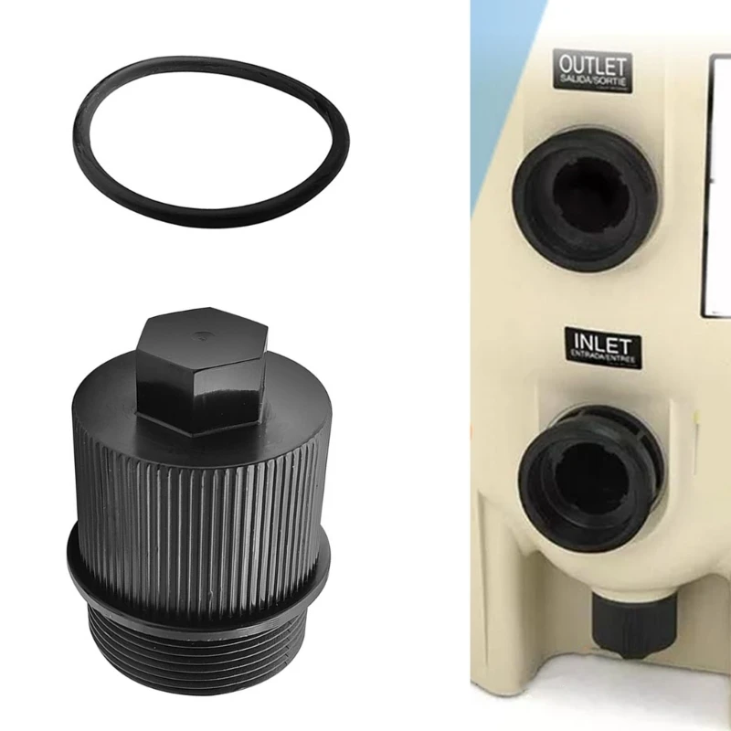 Pool Filter Drain Caps Replacement ABS Construction Drain Plug Assembly O Rings