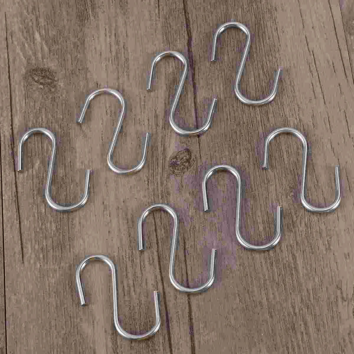 100 Pcs Kitchen Hooks Decorative Chrome Plant Hangers Heavy Duty Pegboard Ceiling Coat Stainless Steel No Trace