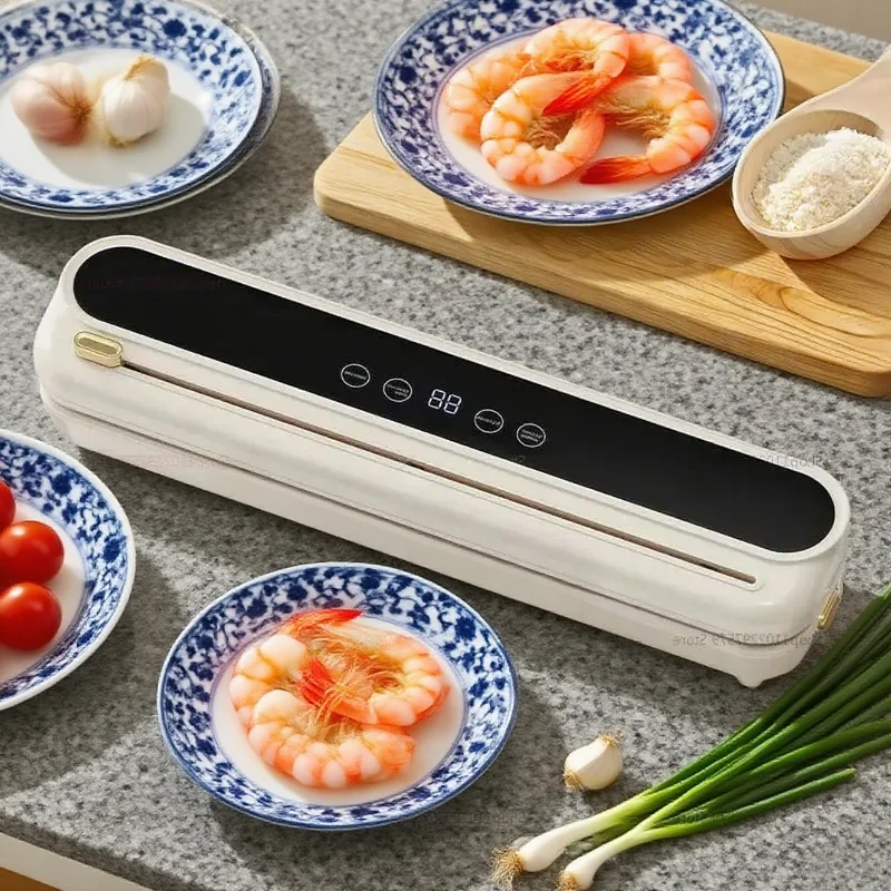 جديد الكهربائية فراغ السدادة للمطبخ الجاف الرطب تخزين المواد الغذائية المدمج في القاطع زر اللمس سهلة ختم الأجهزة المنزلية الغذاء