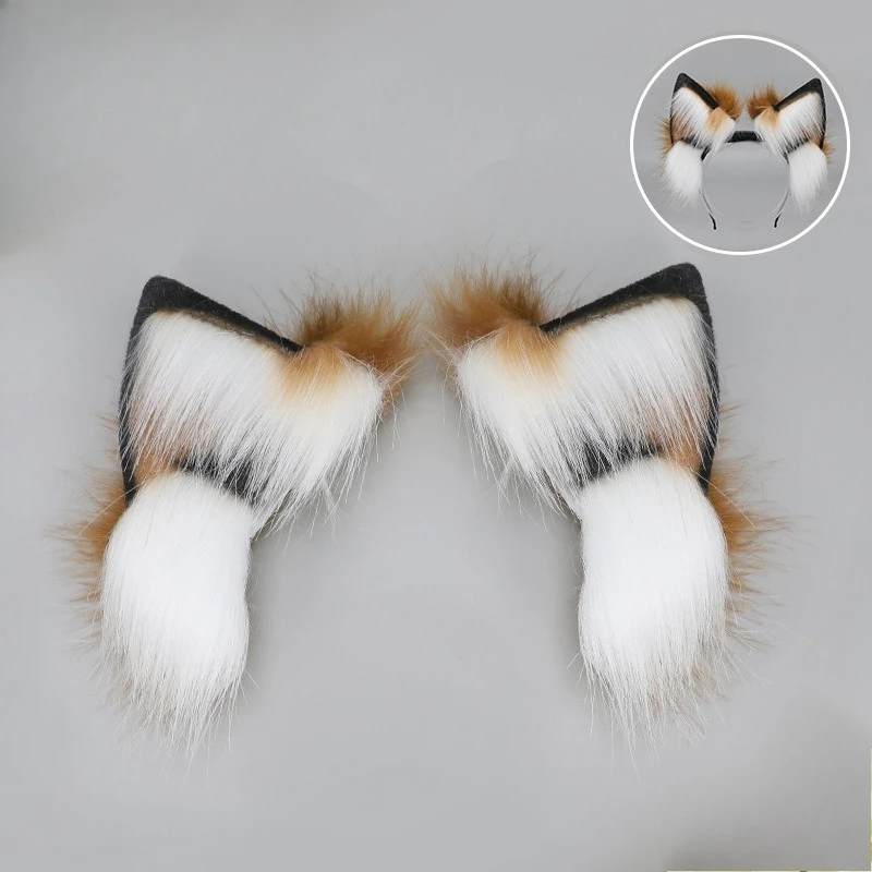 Rechargeable Plush Cat Ears Hair Accessory Cosplay Exhibition Movable Realistic Fox Ear Detachable Electric Headband Animal Ears image 3