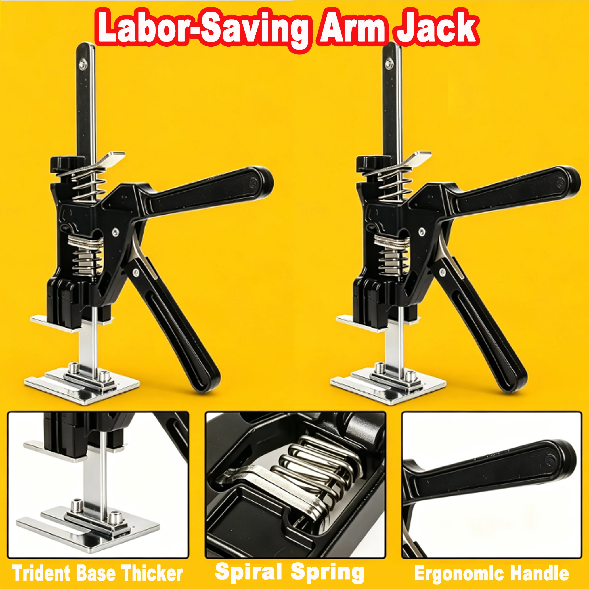 Hand Lifting Tool Labor-Saving Arm Jack Tile Height Adjuster Cabinet Board Lifter for Door Panel Drywall Lifting