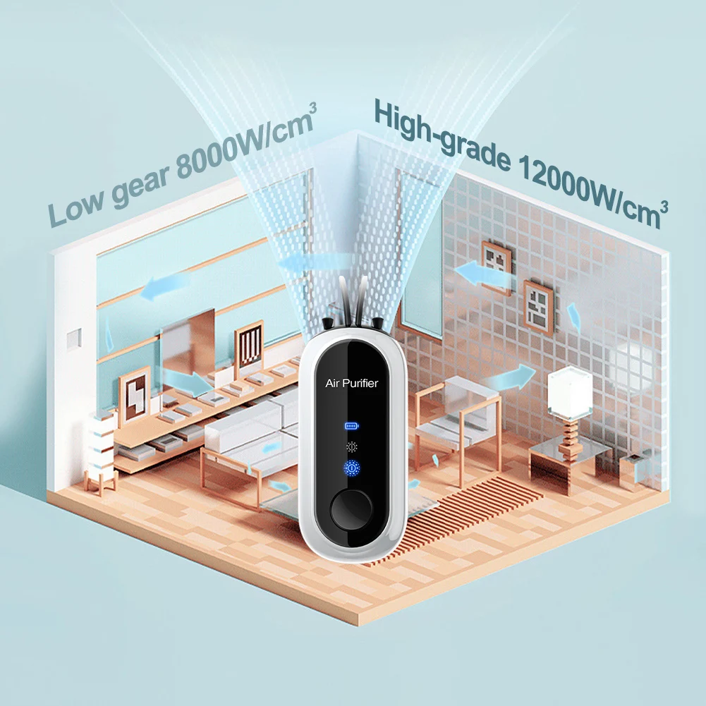 Conveniente pendurado pescoço design portátil pendurado íons negativos purificar máquina de ar purificar o ar qualquer momento tamanho pequeno fácil de transportar