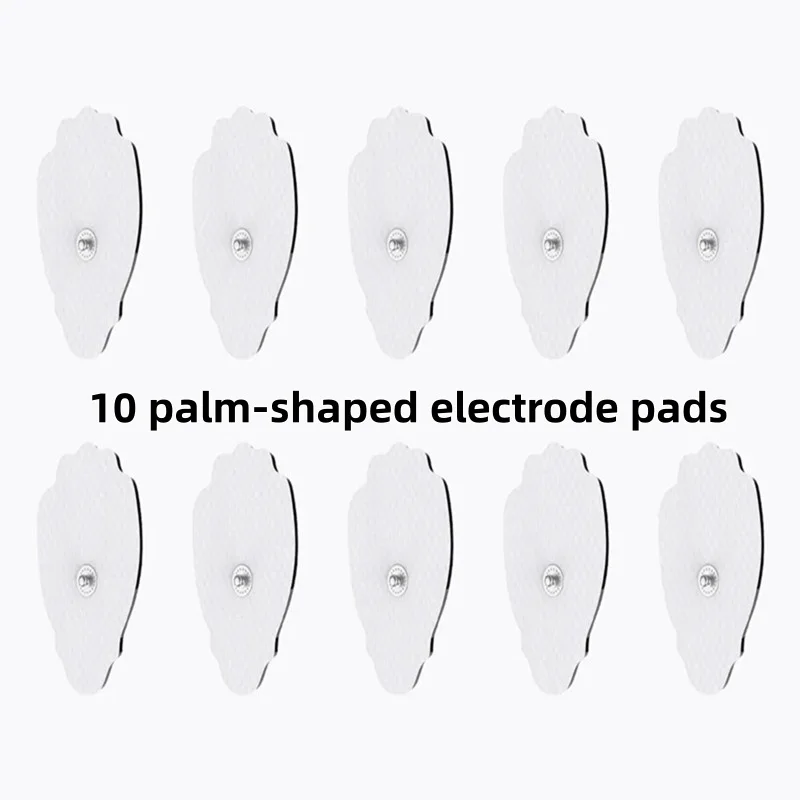 근육 자극기 액세서리 손바닥 모양의 전극 패드: 10개. 마사지 기기용으로 적합합니다.